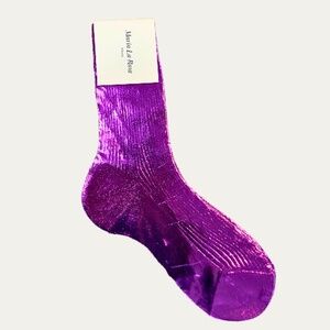 Maria La Rosa Laminated Socks in Fuchsia